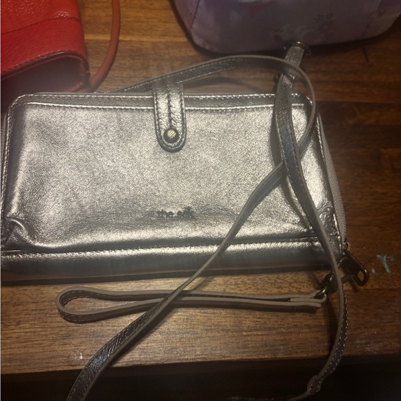 The Sak Handbags - The Sak Metallic Silver Crossbody Wallet